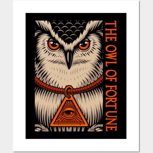 The Owl of Fortune Wall Art by black8elise